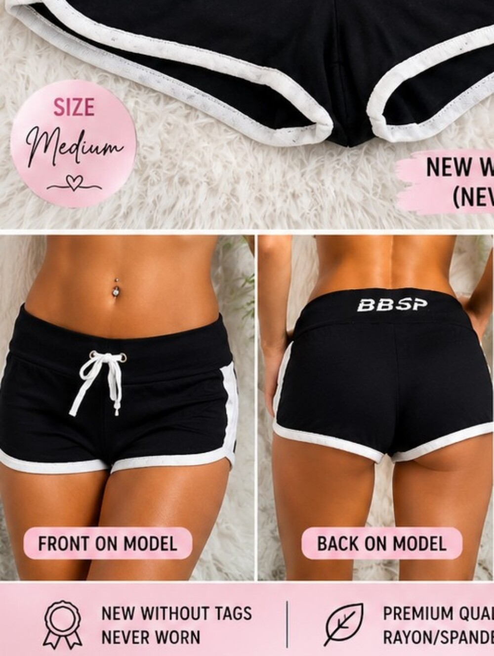 🖤 Bebe Sport Lounge Shorts – New Without Tags 🖤Super soft and comfy black